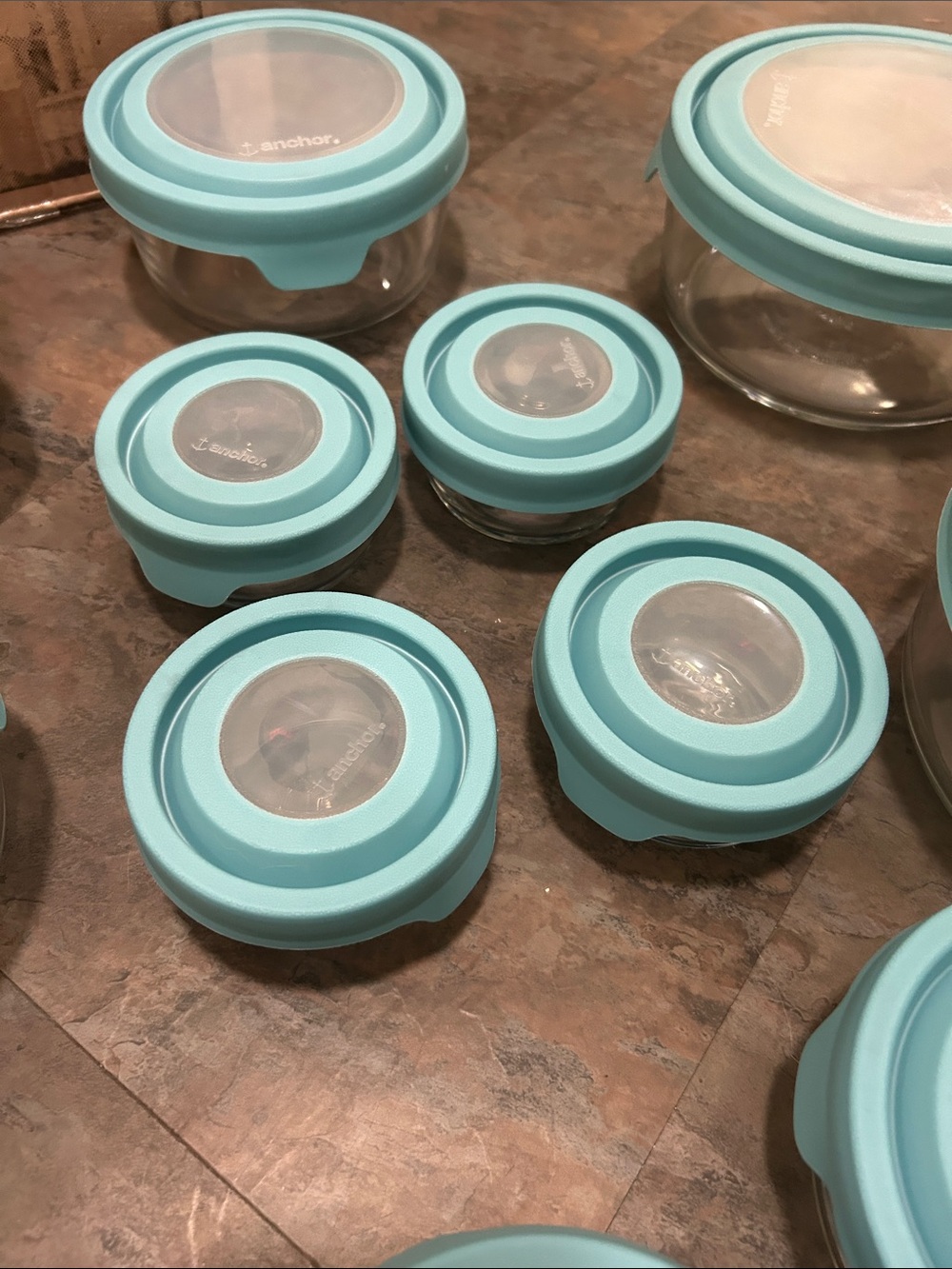 Anchor Hocking TEAL 12 Piece Glass Bowl Set w True Seal Lids BRAND NEW - Picture 6 of 16